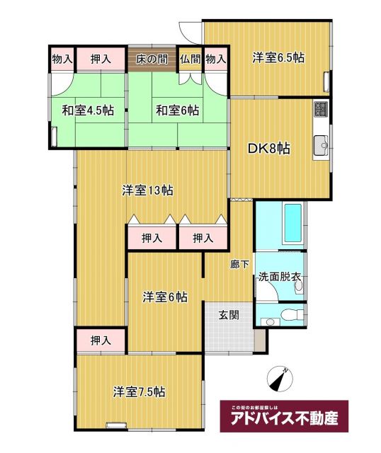 detached 福岡県八女郡広川町大字新代 地図を見る