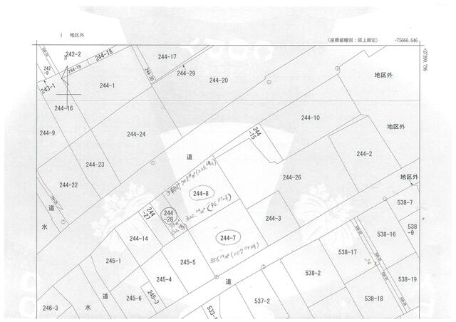 区画図／２２６．６８坪（３筆）