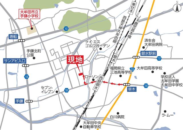 タマタウン大牟田銀水駅西Ⅱ　マップ