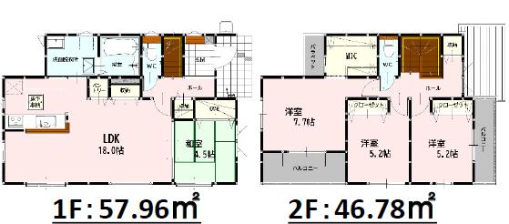 detached 熊本県上益城郡嘉島町大字上仲間 地図を見る