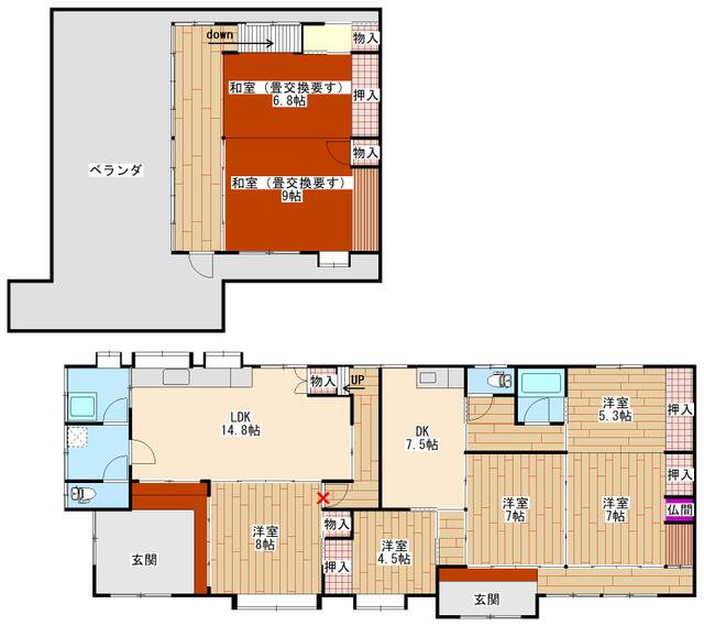 house for sale in 水俣市, Kumamoto | ¥3,000,000 | 6LDK | Akiyama house f…