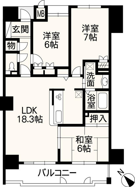 熊本市中央区新屋敷1丁目｜中古マンションの写真2