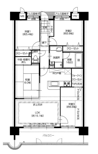 間取り図／ゆとりの４ＬＤＫ