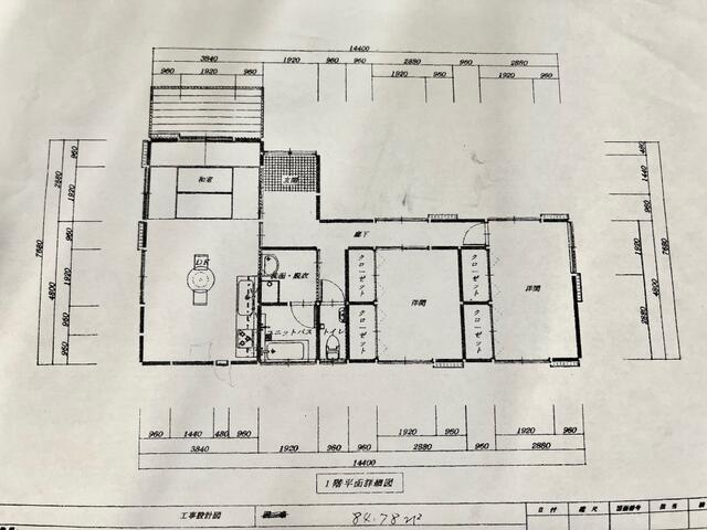 ３ＤＫの離れの間取り図です