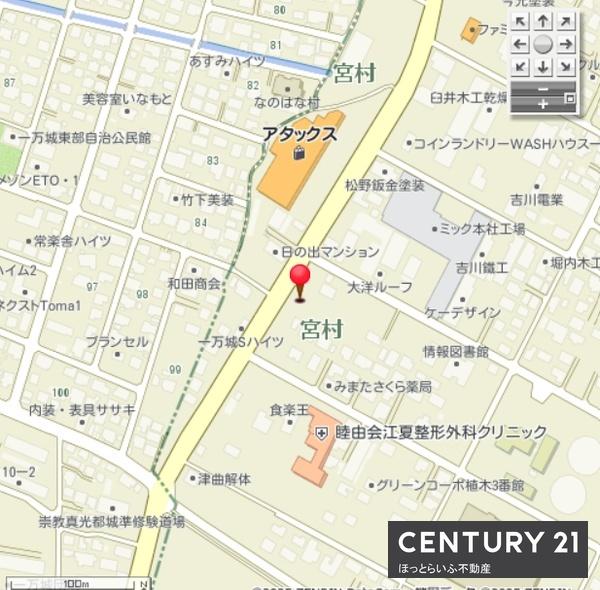 現地案内図で周辺が分かります