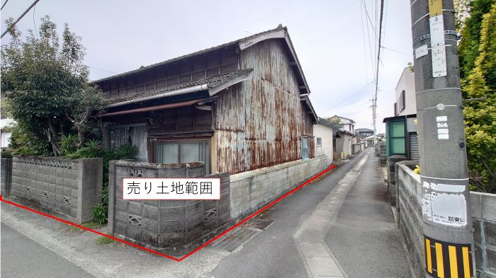 東側道路-北側道路角