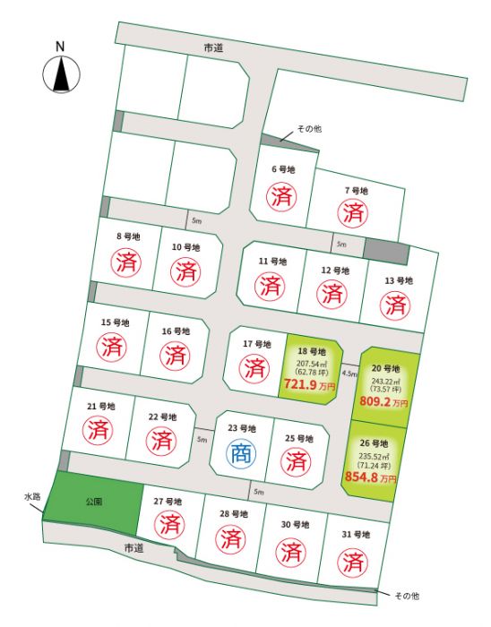 区画図【プラスタウン川島Ⅱ】