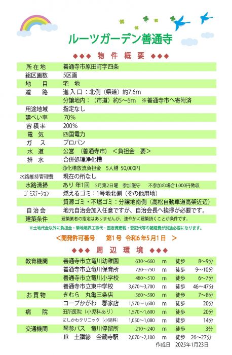 物件概要【ルーツガーデン善通寺】