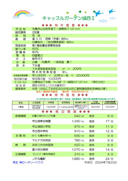 物件概要【キャッスルガーデン城西Ⅱ】