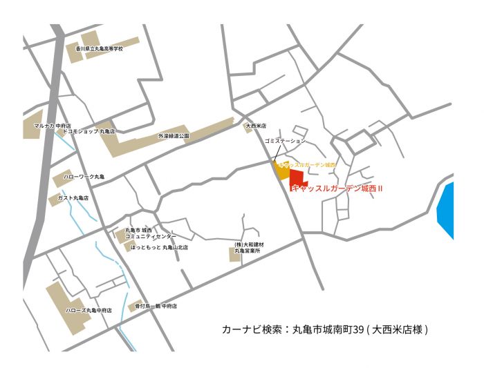 地図【キャッスルガーデン城西Ⅱ】