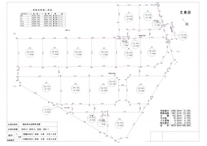 丈量図1【ルーツガーデン三谷】