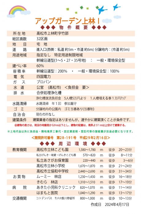 物件概要【アップガーデン上林Ⅰ】