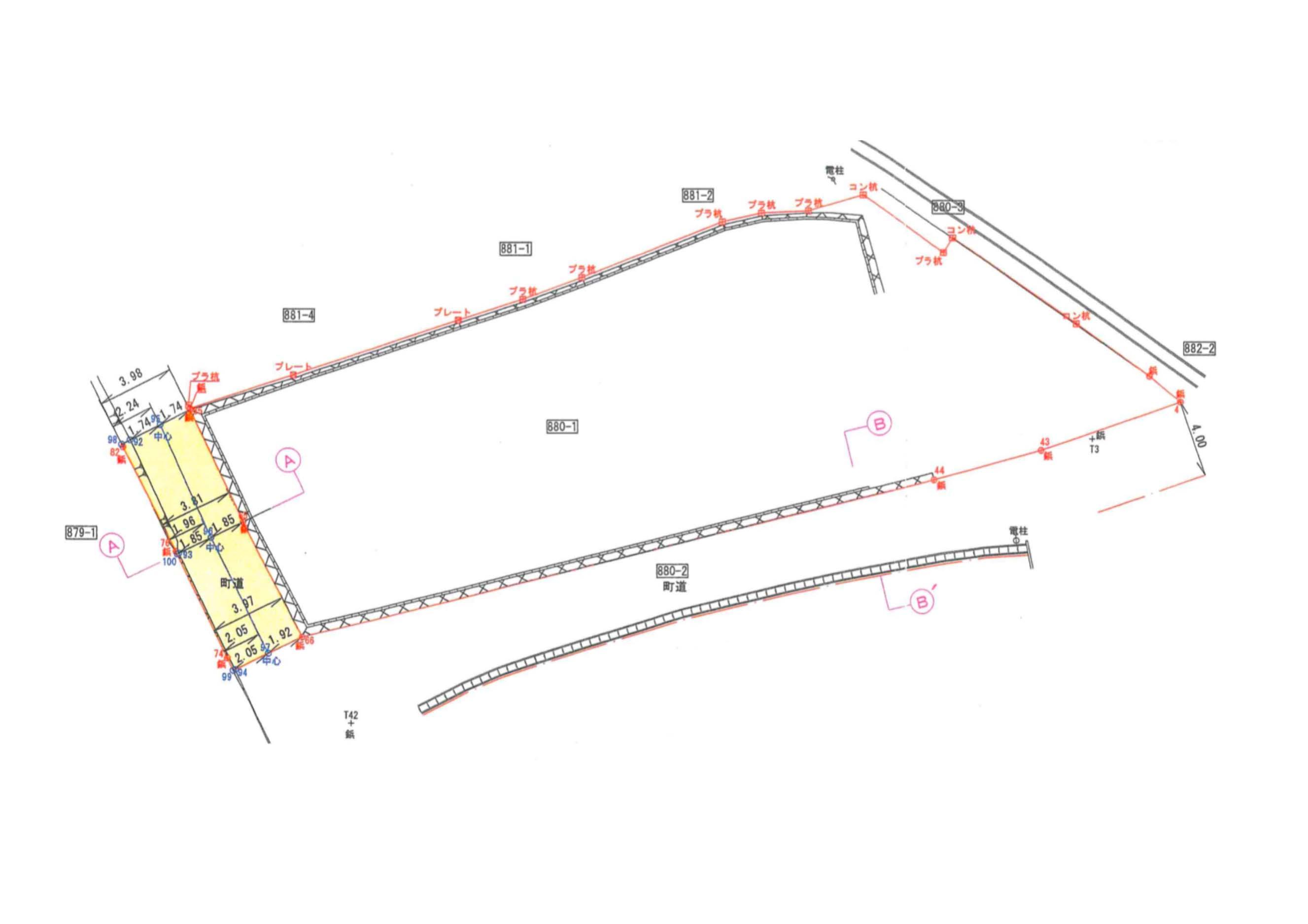 現況図（相違の場合は現況優先）