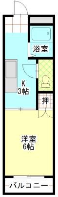 間取り図／１Ｋリフォーム済み