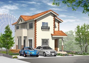 参考画像　３号地プランの建物外観パースです。