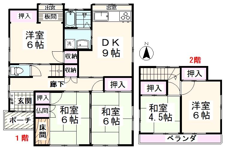 間取り図／子育て世代や部屋数が多い物件ご希望の方に