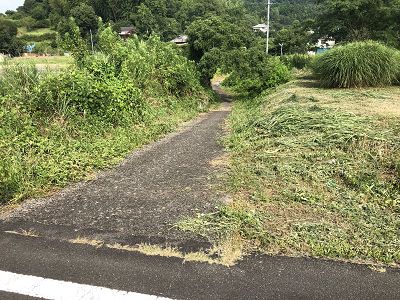 現地土地（前面道路含む）／９０２－１と９４８－１の間の里道を西から