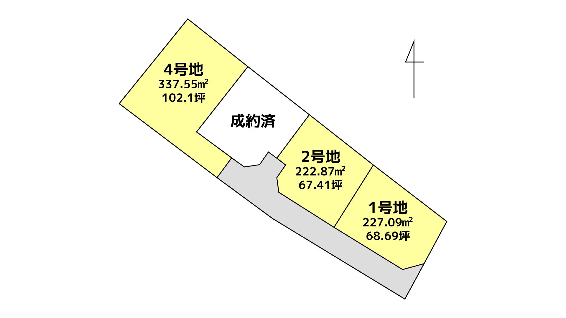 区画図（全体）／日当たりが良い３区画