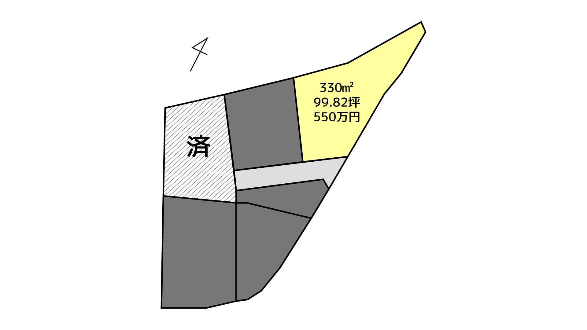 区画図／道に面した角地１区画